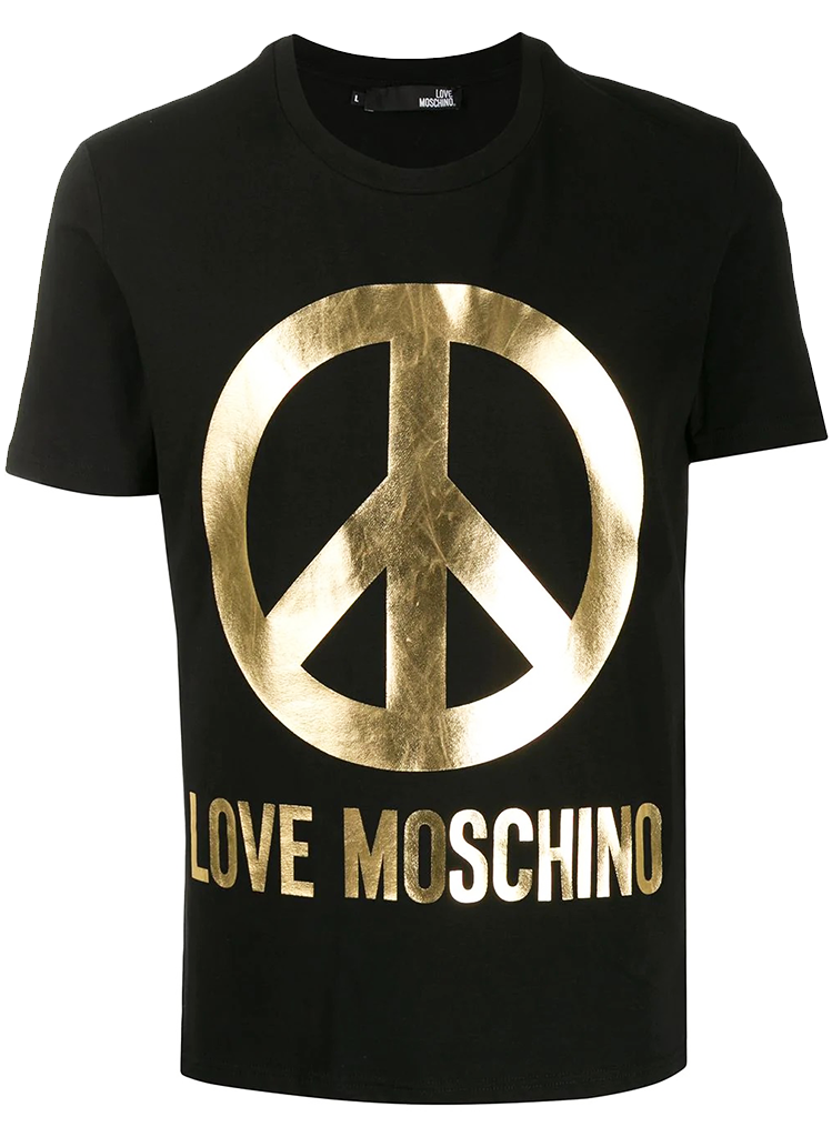 Moschino METALLIC PEACE SIGN TEE | Moda404 Men's Boutique