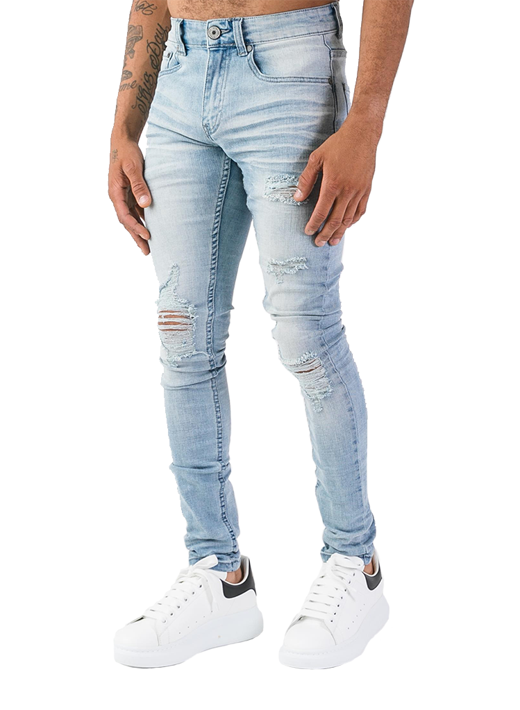 Serenede PALACE RIPPED JEANS BLUE | Moda404 Men's Boutique